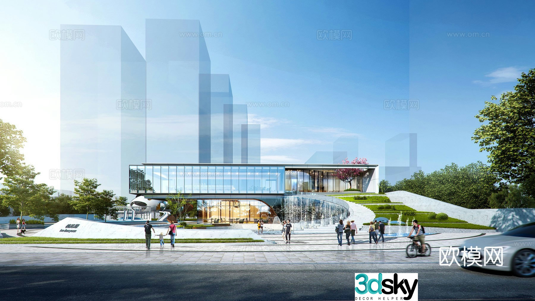 3D model of sales office appearance