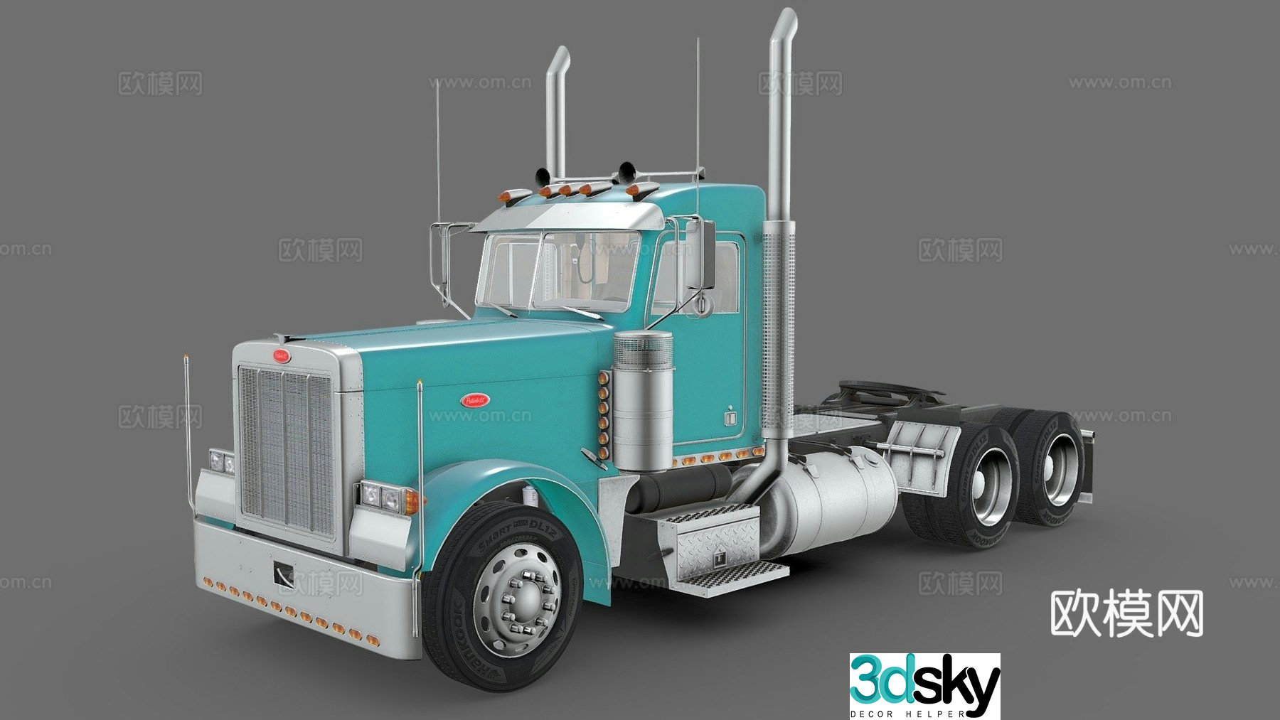 car semi truck 3d model