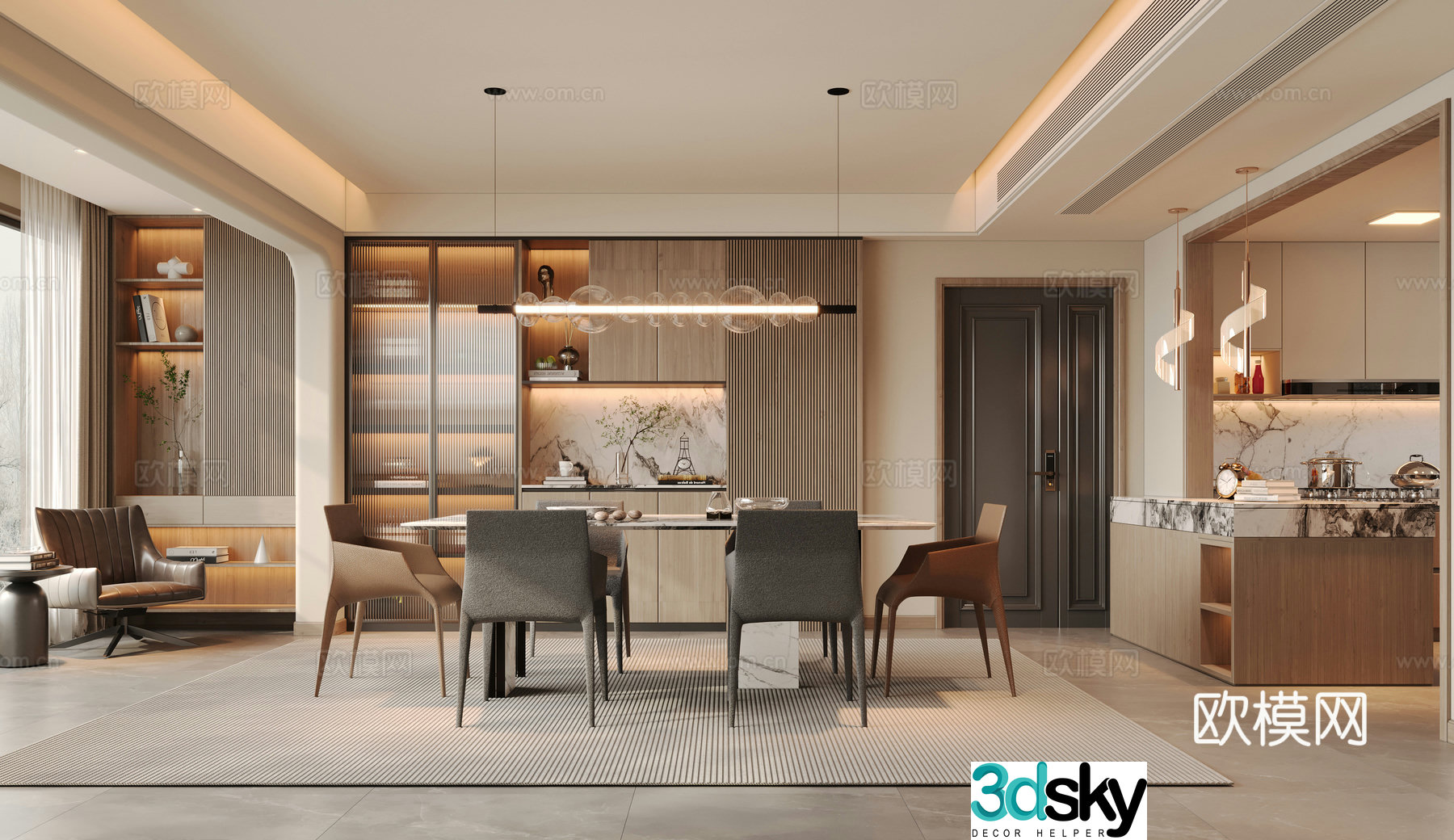 Italian restaurant 3d model