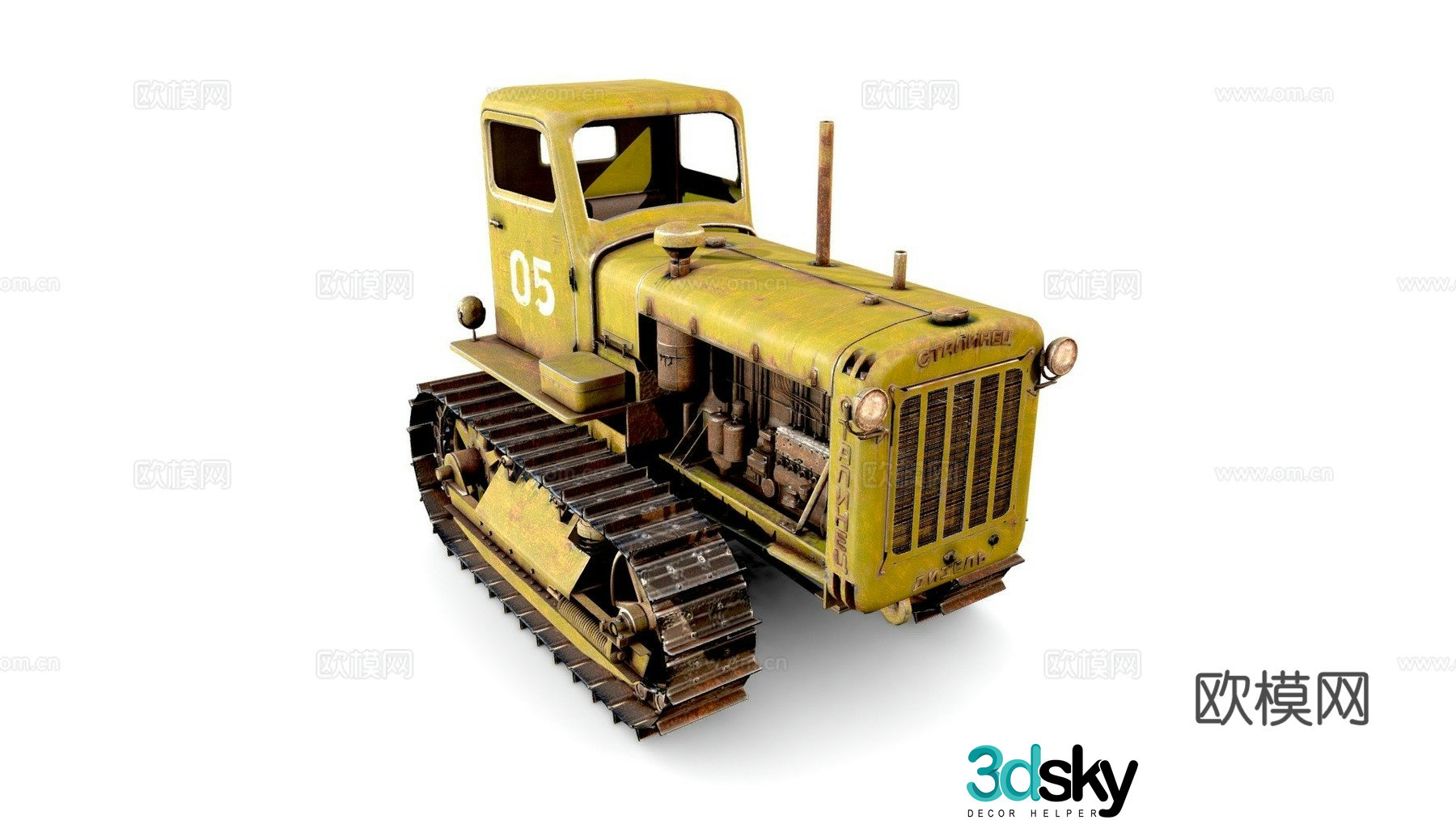 Road roller 3d model
