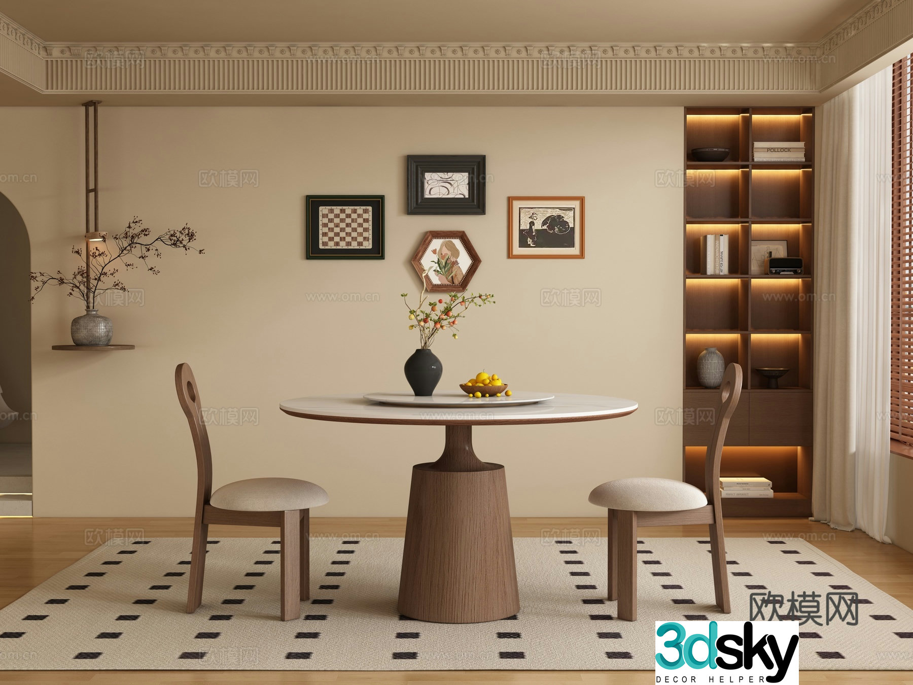 Medieval style restaurant 3d model