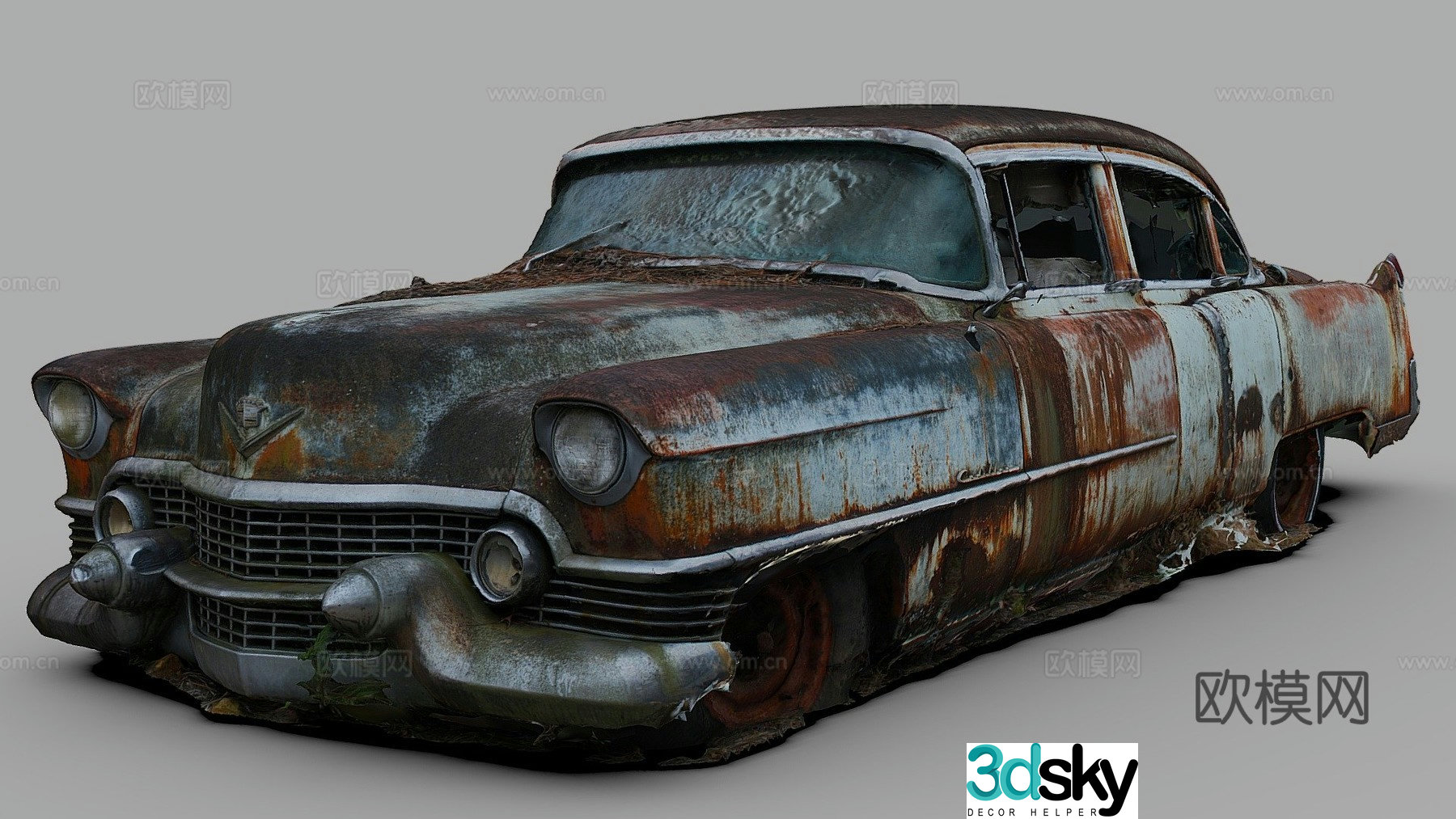 Abandoned car 3d model