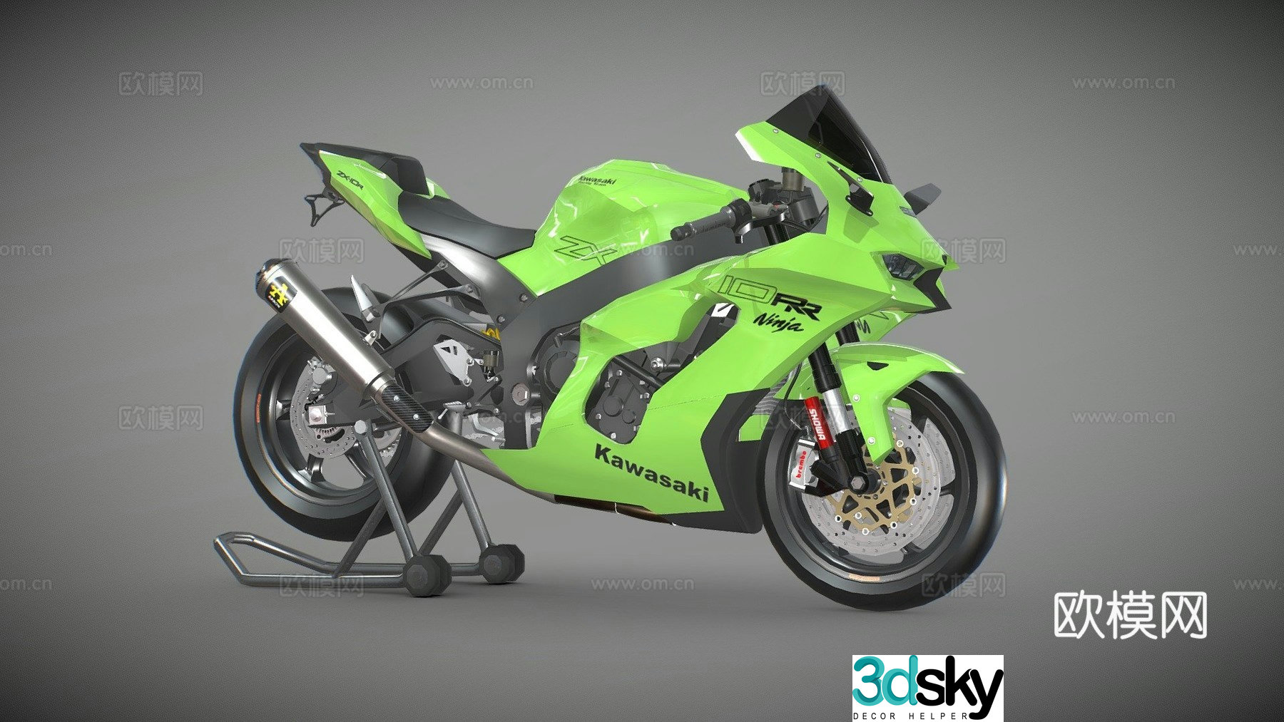 Kawasaki motorcycle 3d model