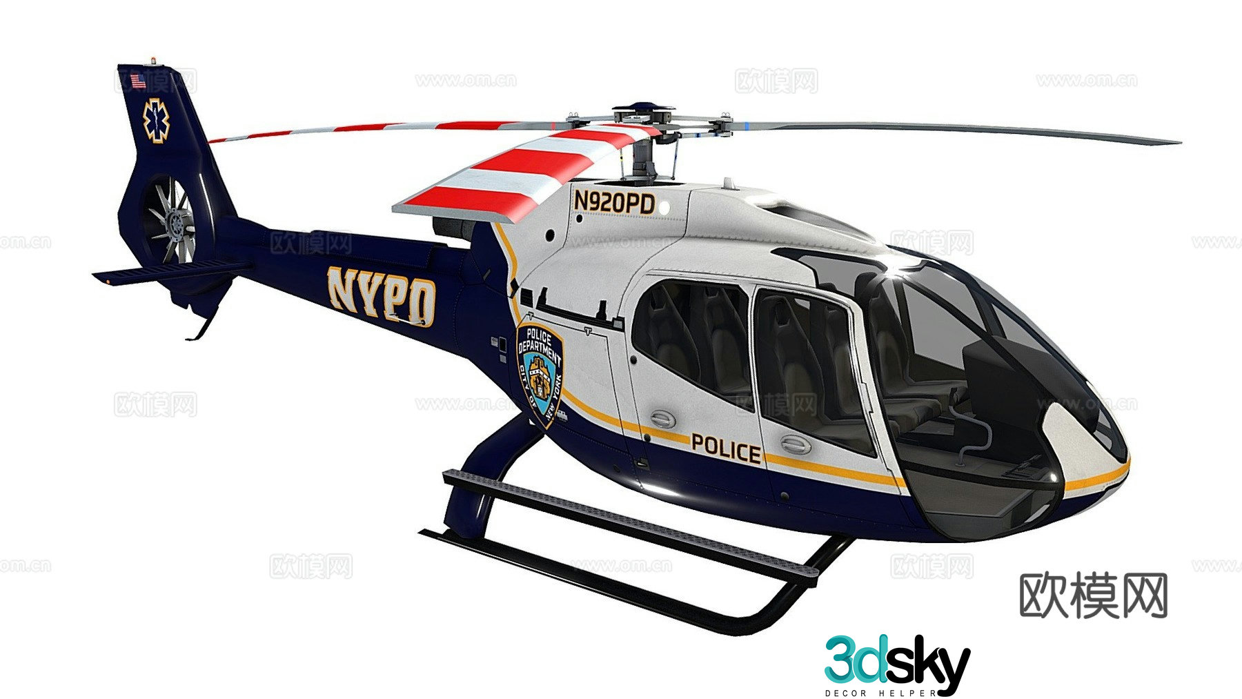 helicopter 3d model