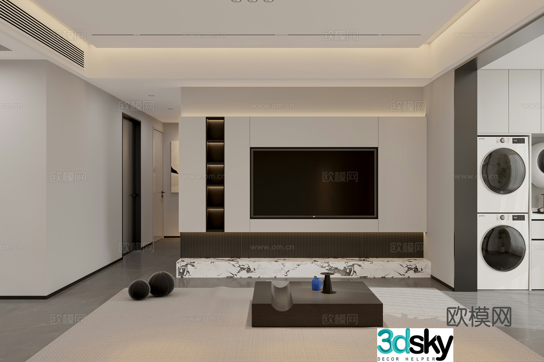 Modern guest restaurant 3d model