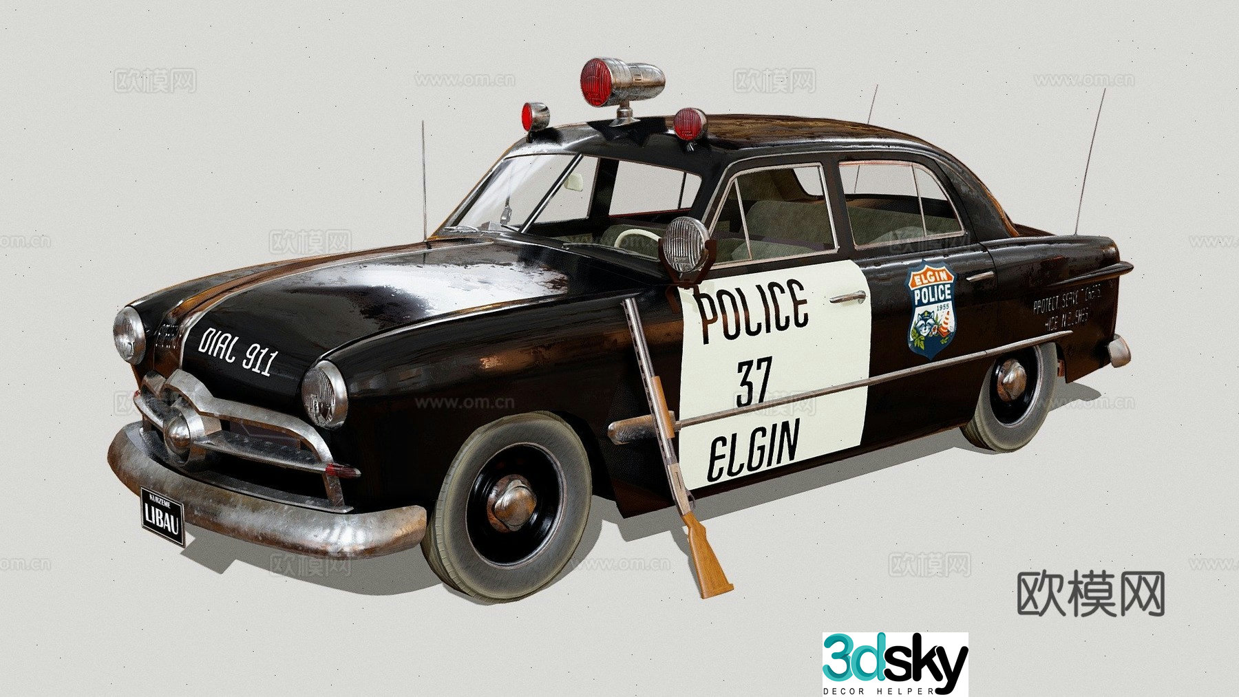 American police car 3d model