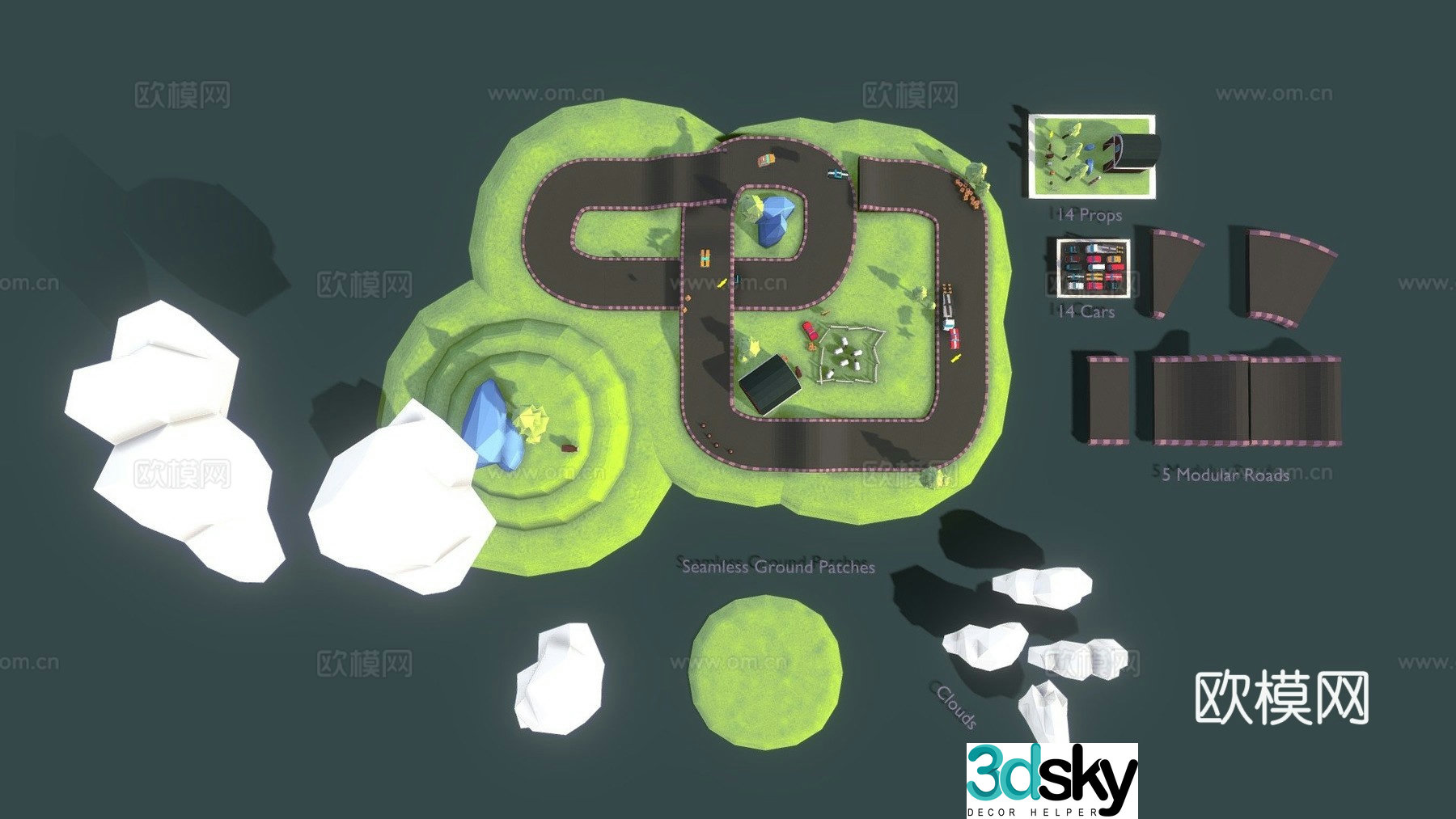 Racing venue 3d model