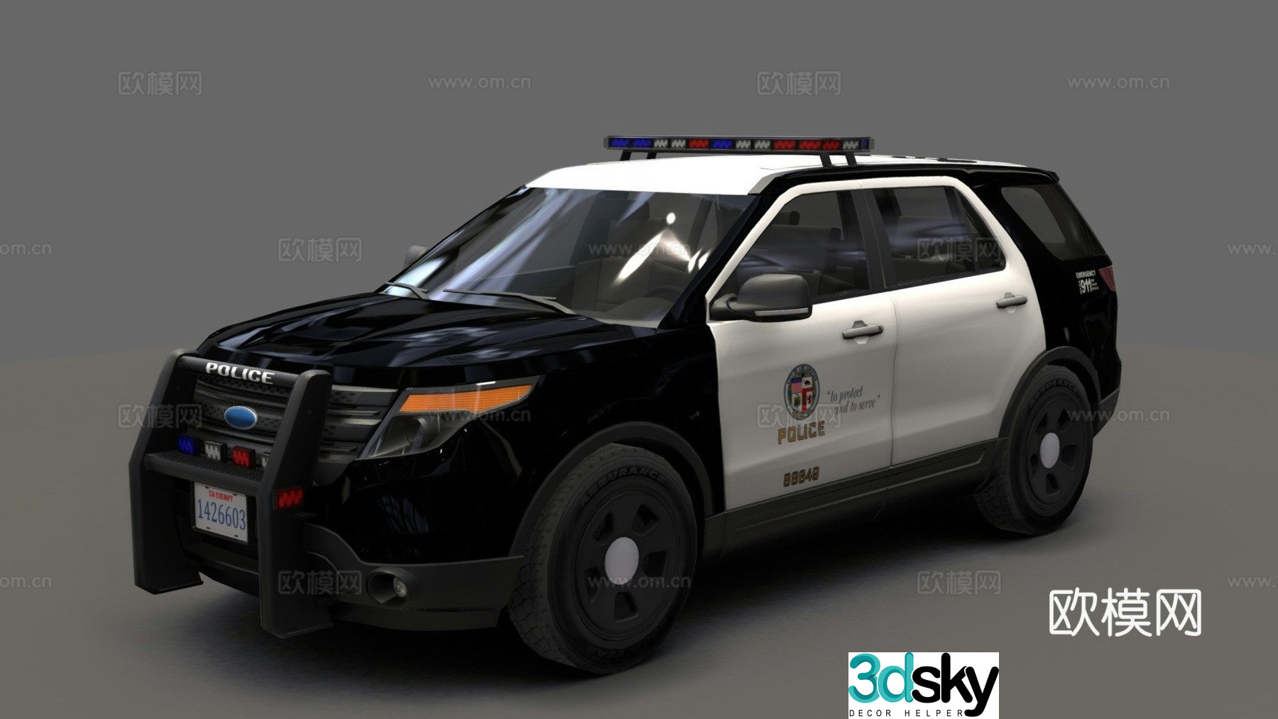 American police 3d model