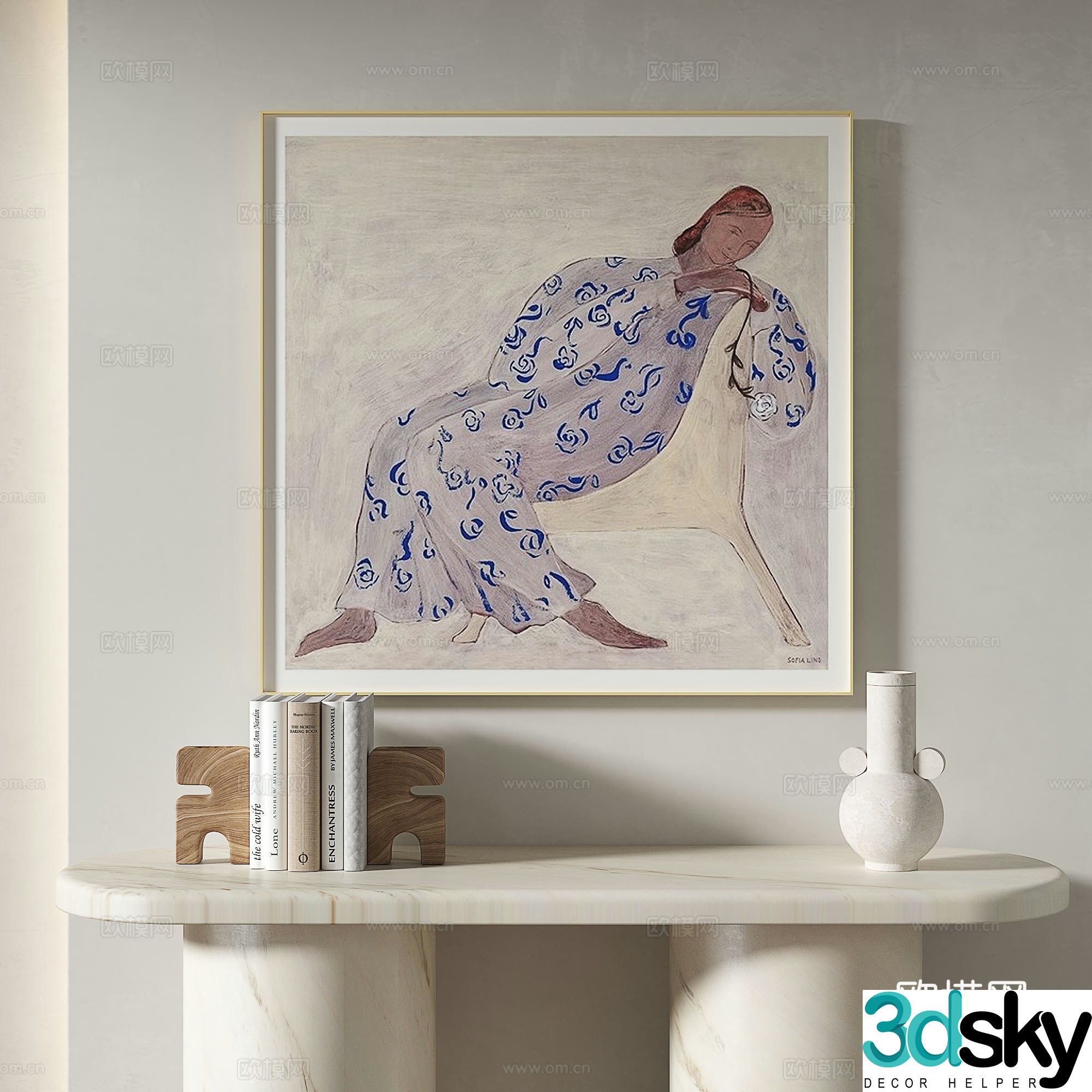Decorative painting portrait painting hanging painting 3D model