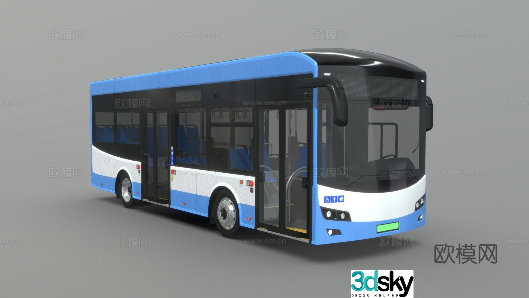 city â€‹â€‹bus bus car 3d model