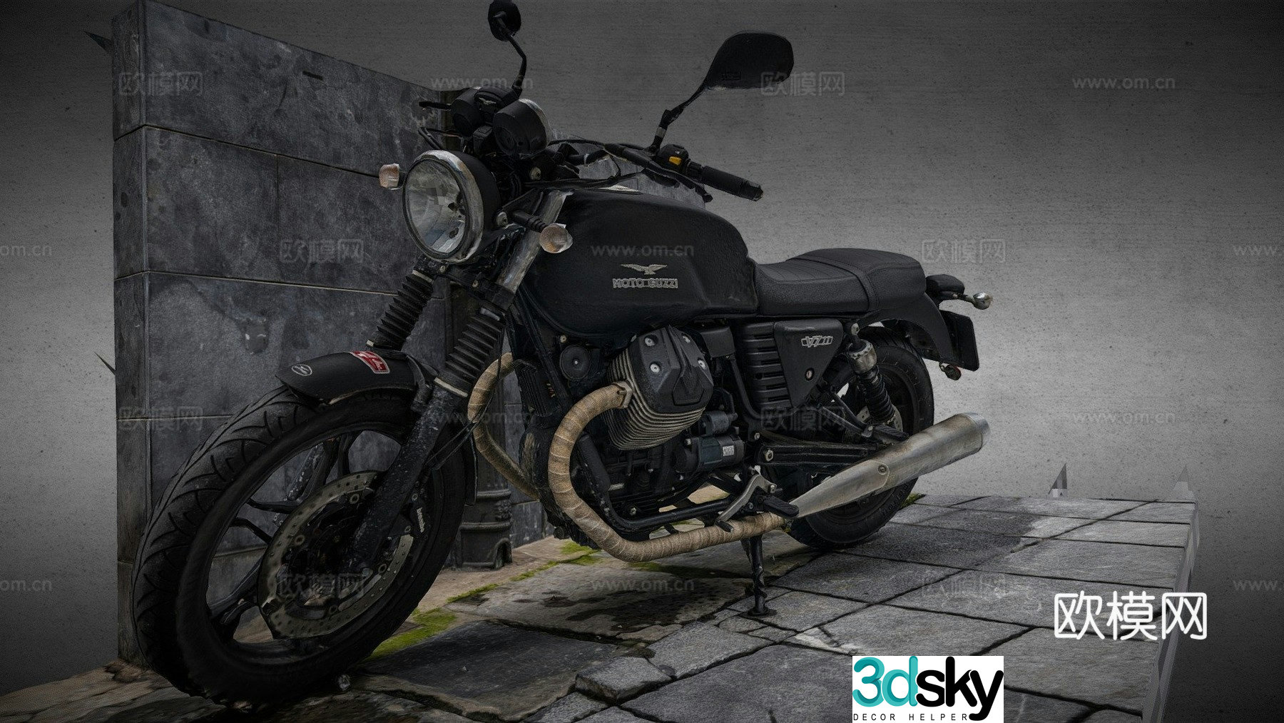 old motorcycle 3d model