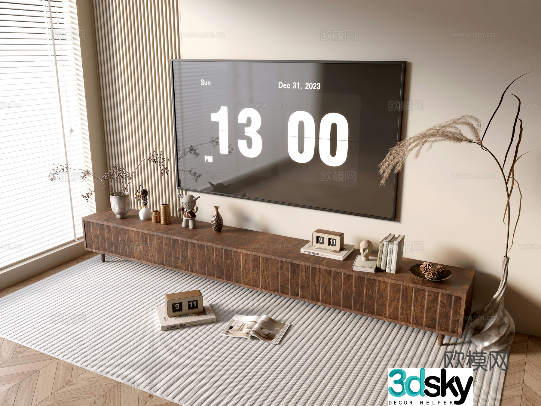 Wabi-sabi TV cabinet 3d model