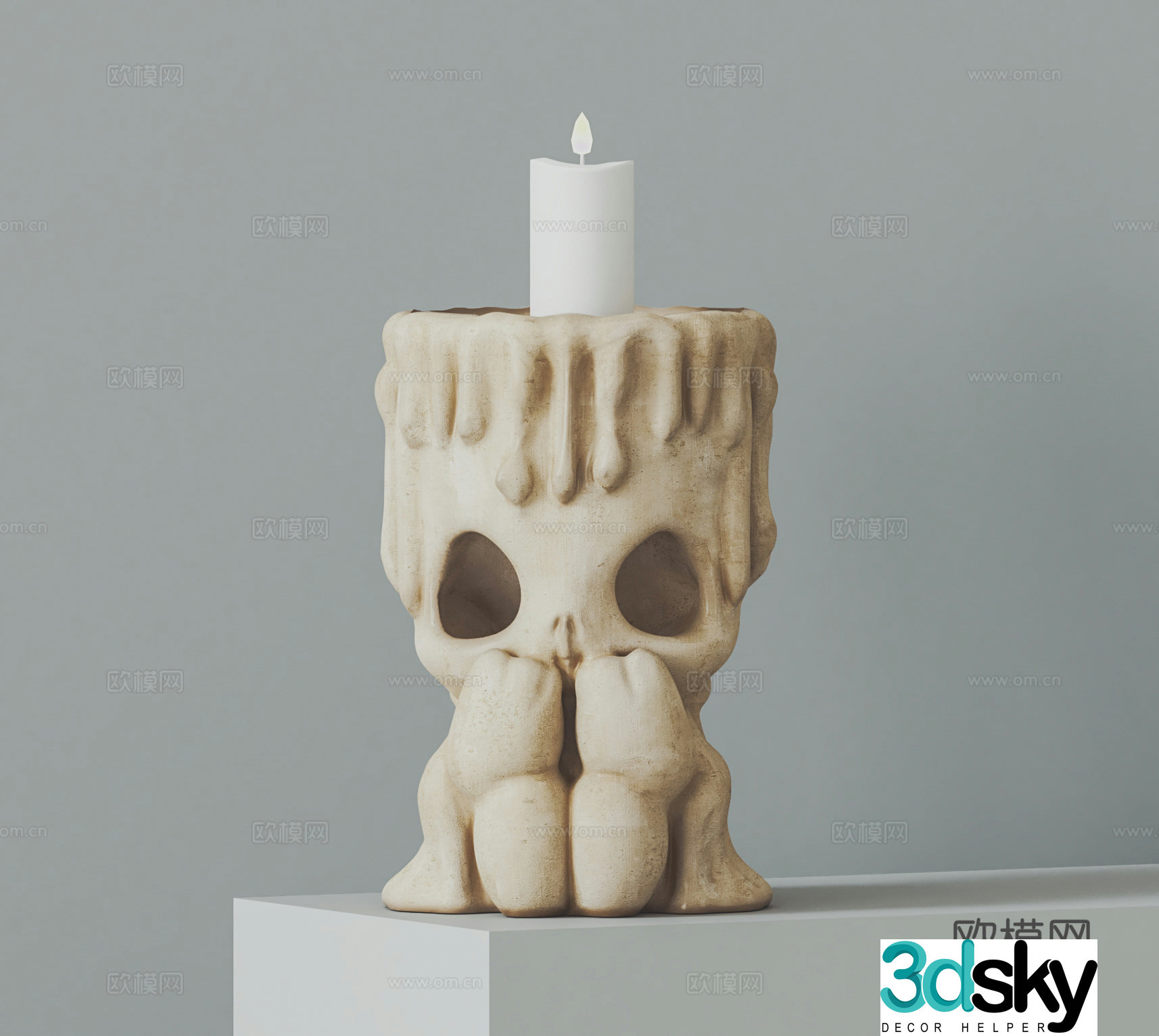 Candelabra lamp candle 3d model
