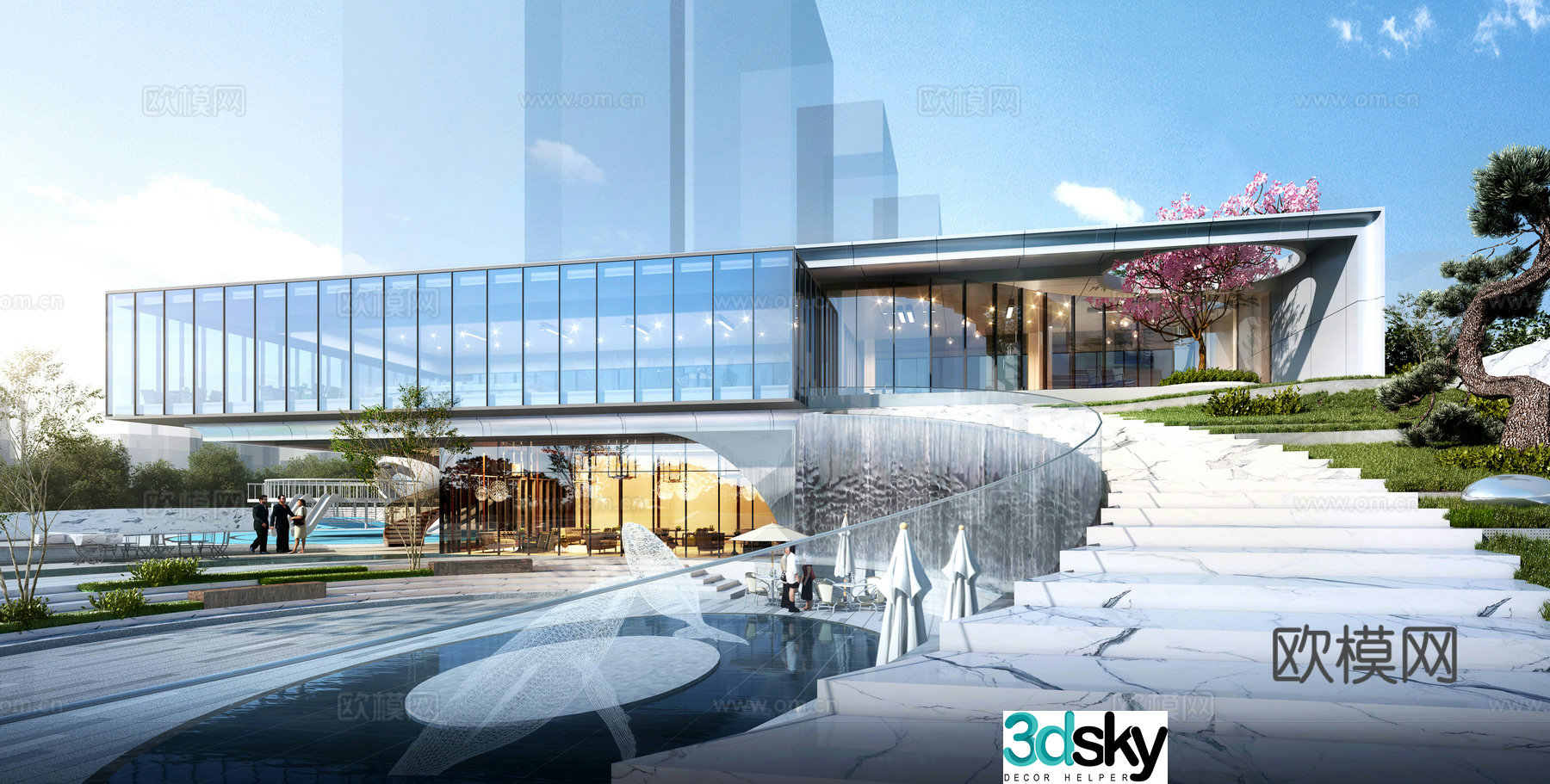 3D model of sales office appearance