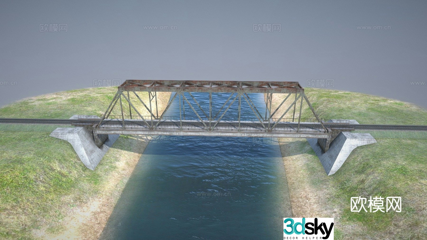 dilapidated bridge 3d model