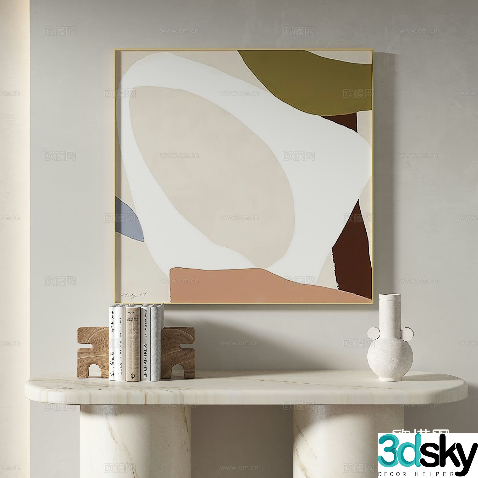 Decorative painting abstract painting hanging painting 3d model