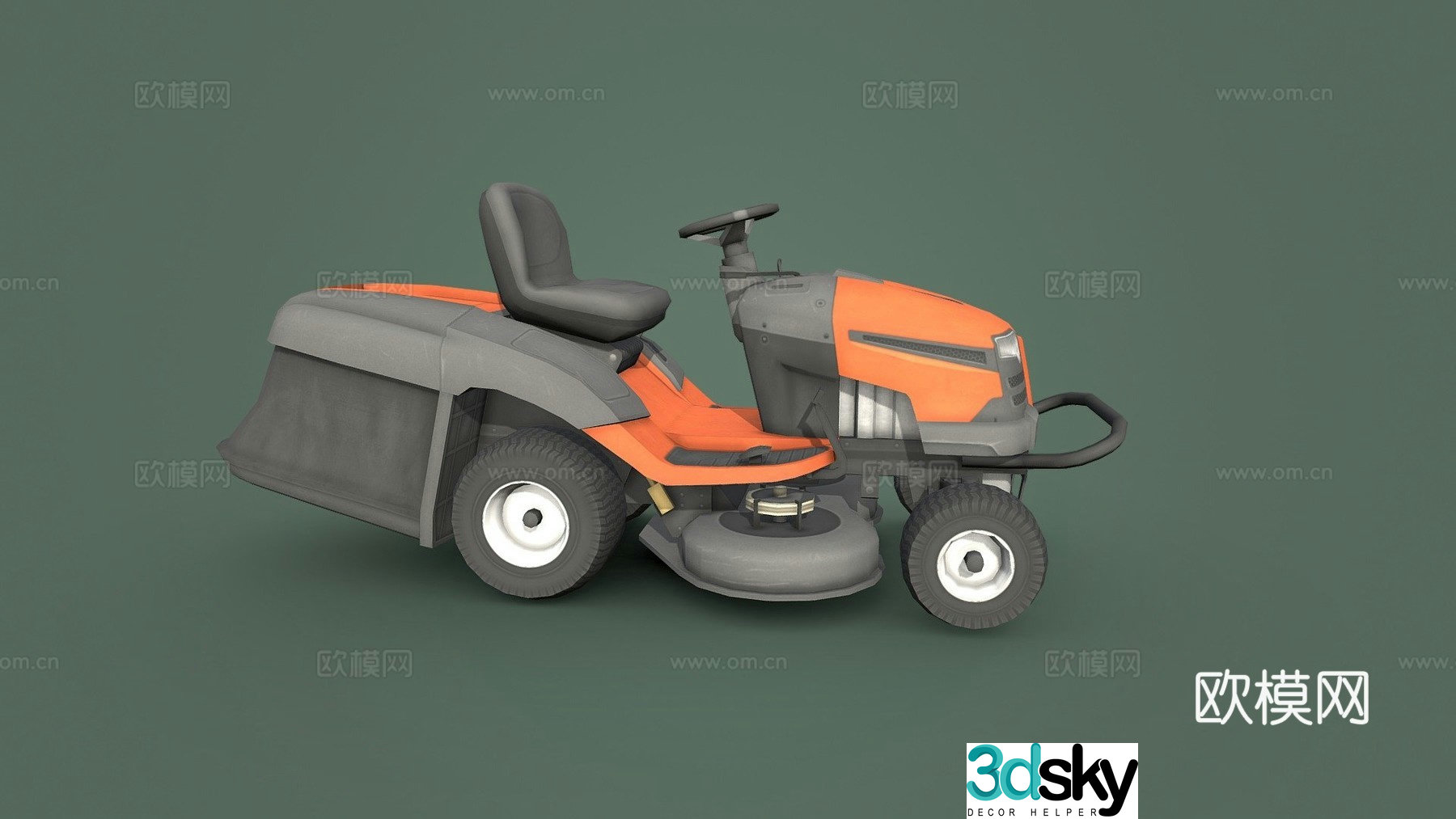 Riding lawn mower lawnmower 3d model