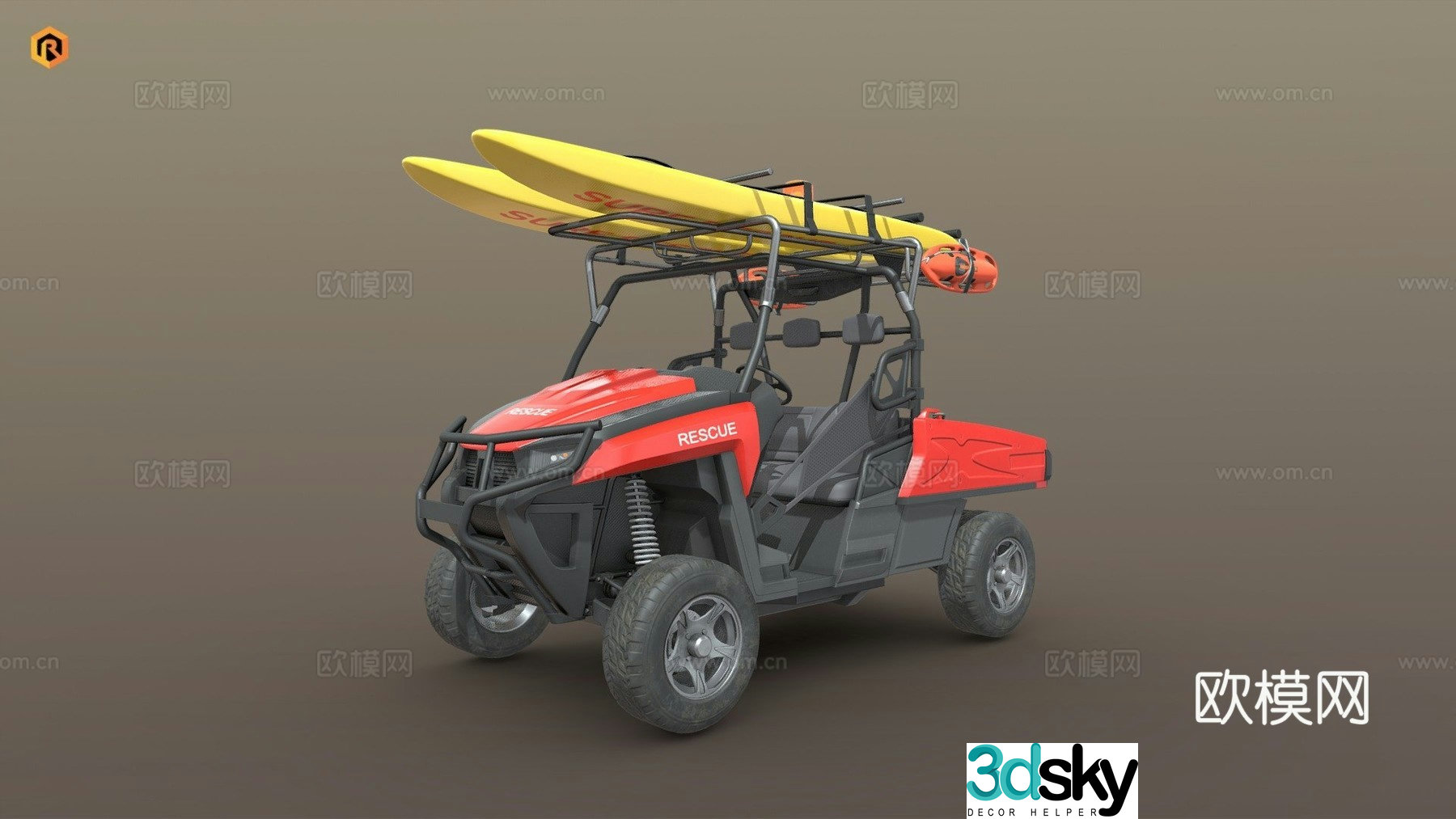 Off-road rescue vehicle 3d model