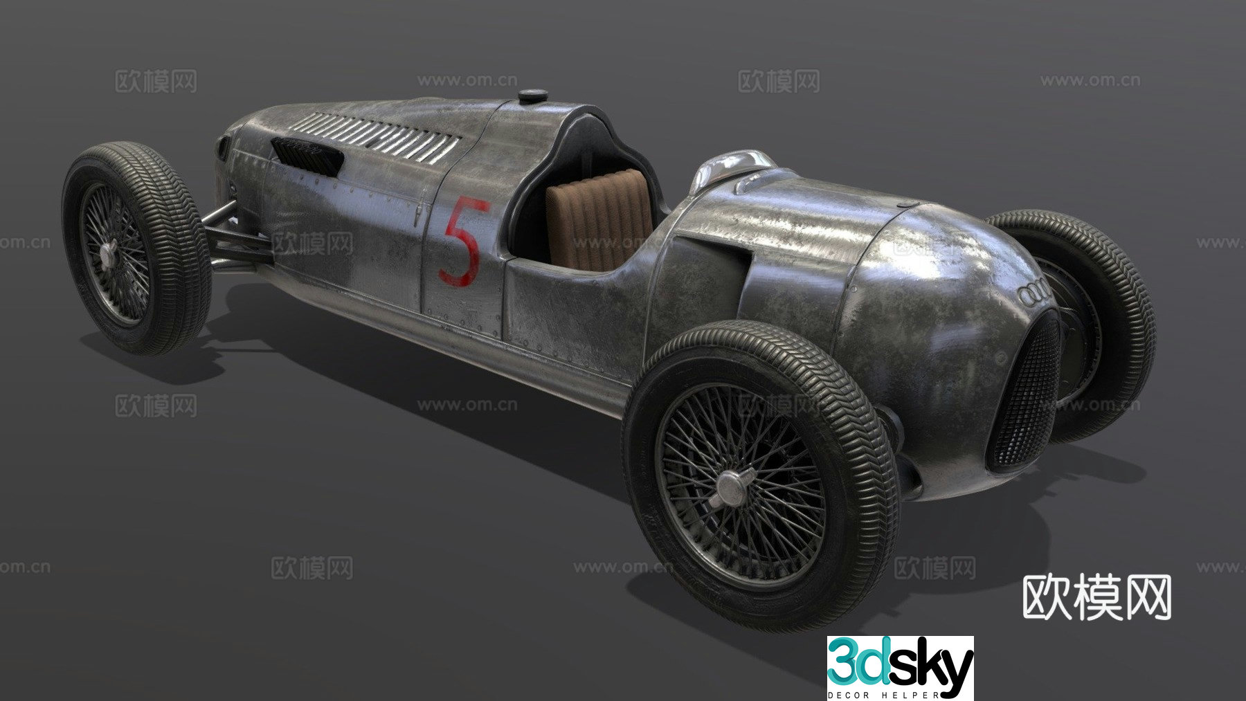 Cyberpunk car racing 3d model
