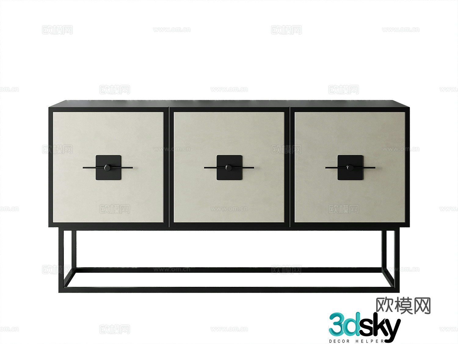 Modern entryway cabinet 3d model