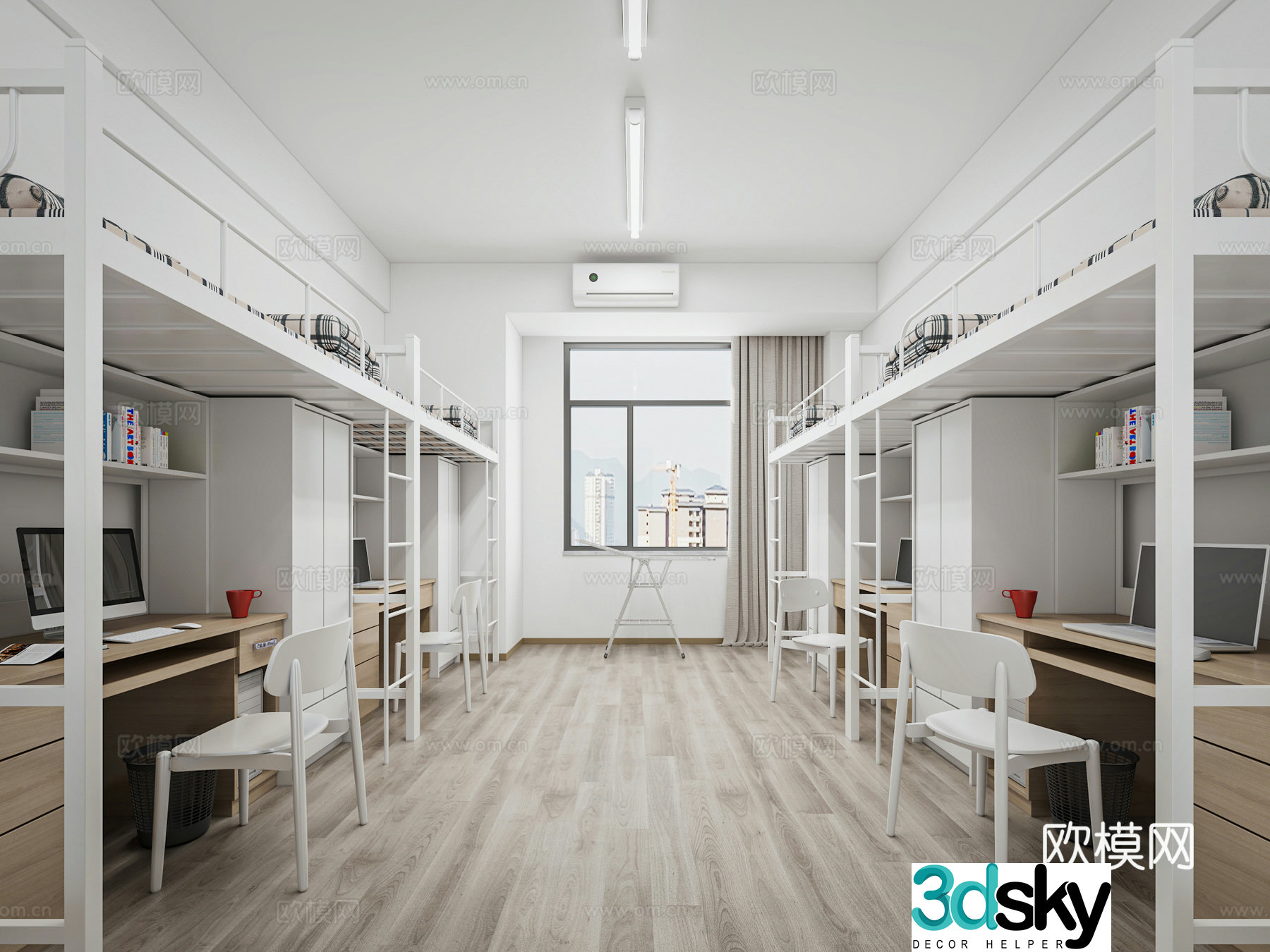 Modern school dormitory staff dormitory 3d model
