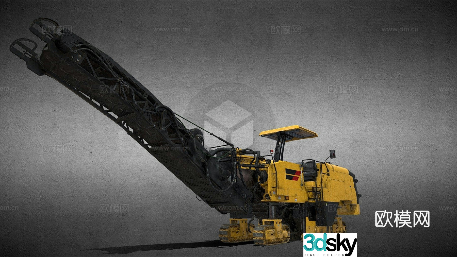 Cold milling machine crane 3d model