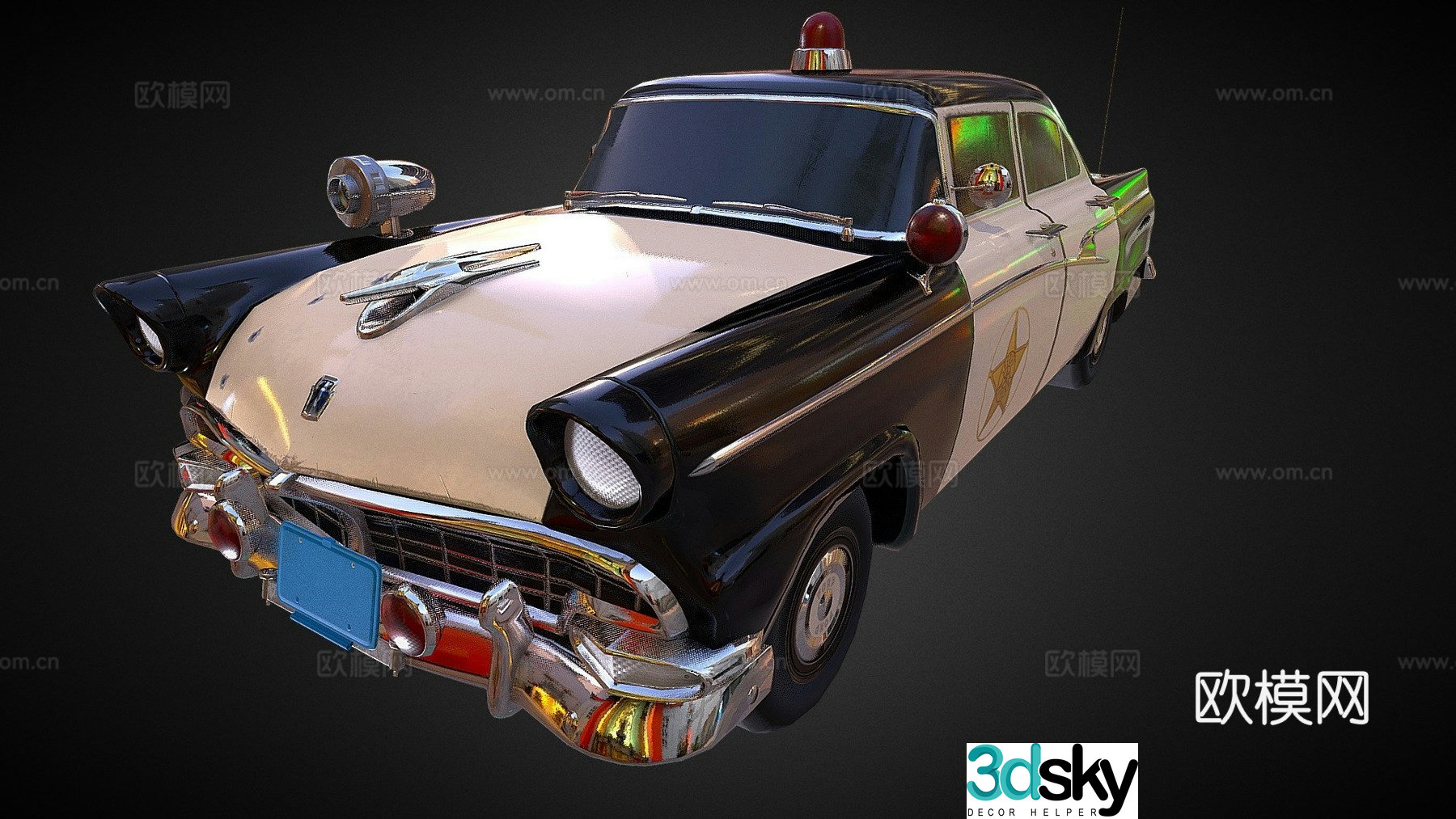 car police car 3d model