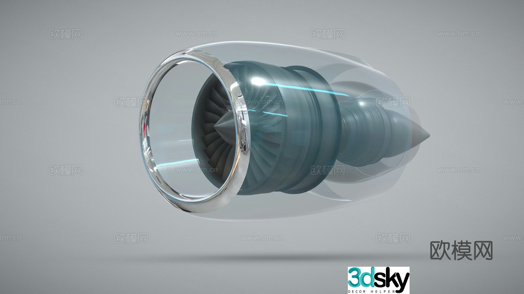 rolls royce engine 3d model