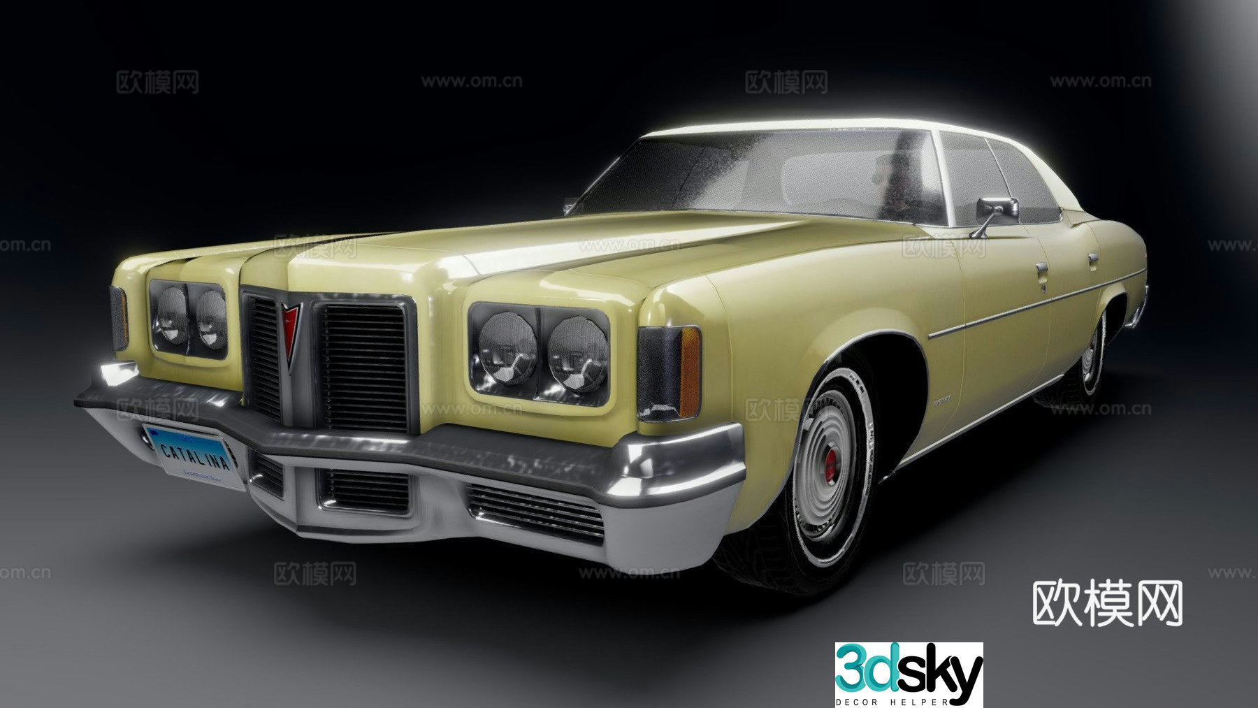 Muscle car extended car 3d model