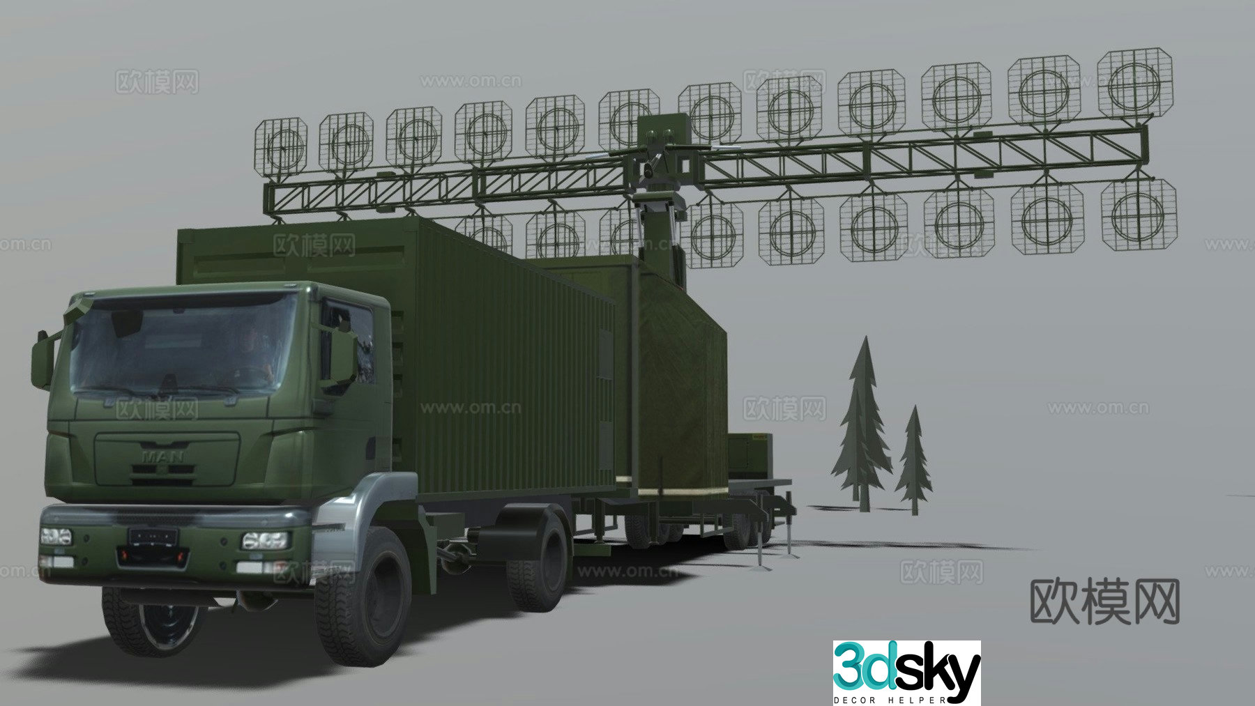 mobile radar 3d model