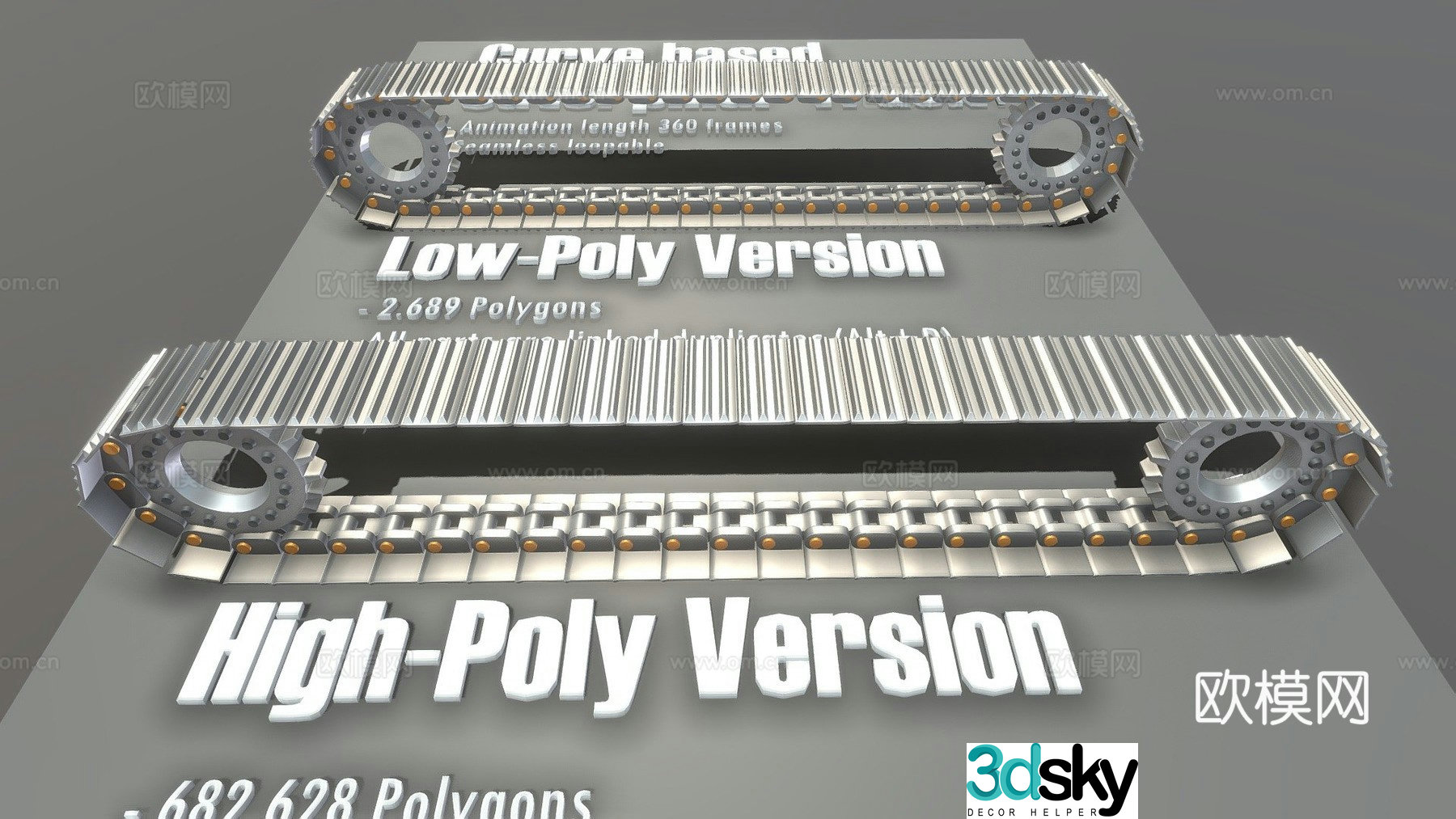 caterpillar track 3d model