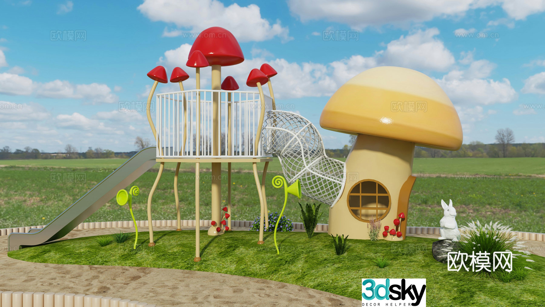 Children’s play equipment slide 3d model