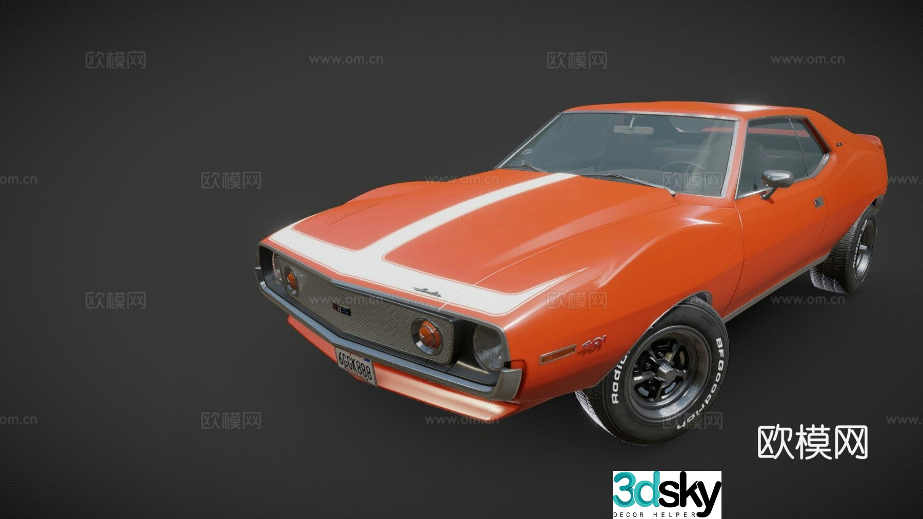 vintage car 3d model