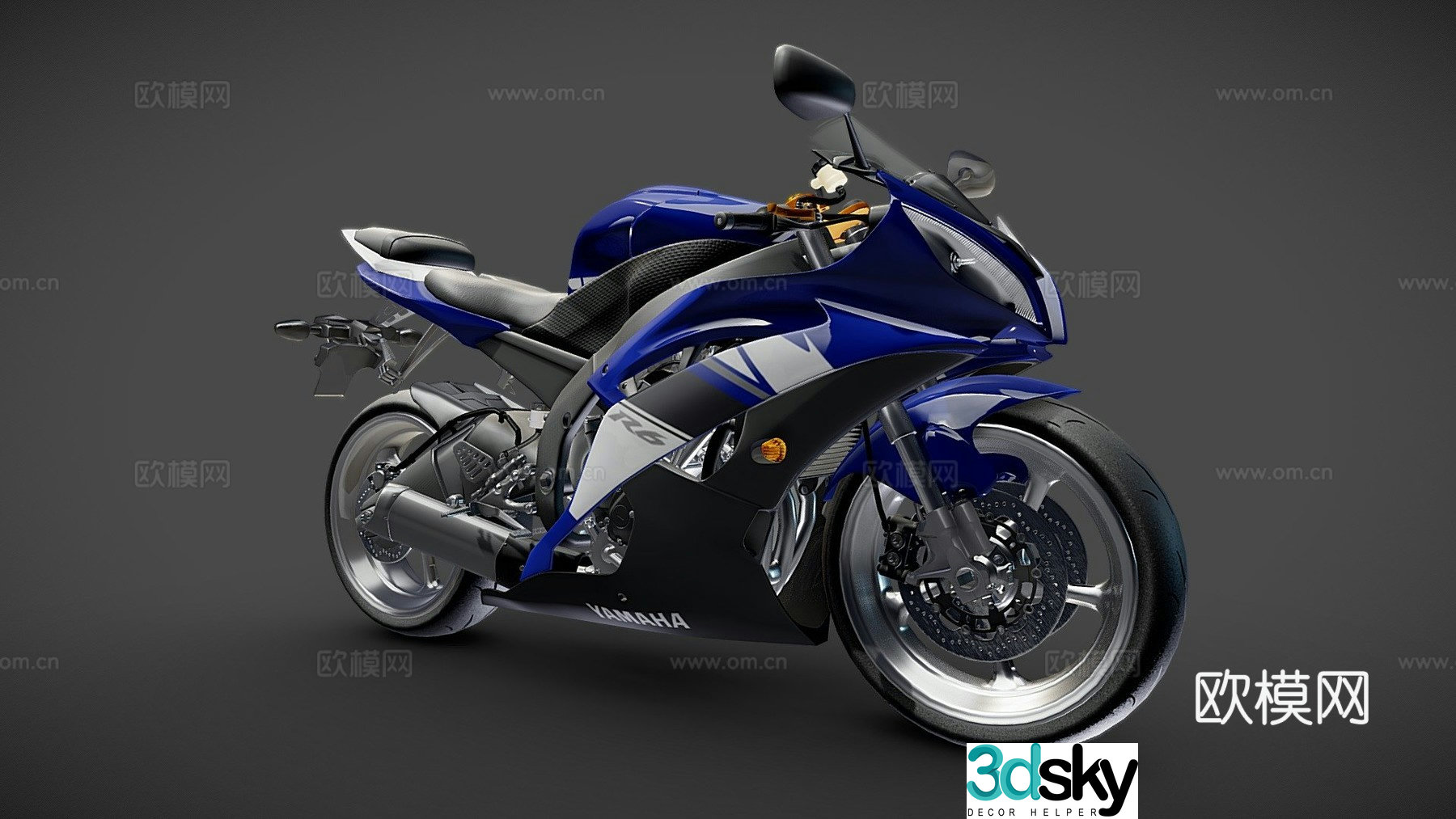 yamaha saimo motorcycle 3d model