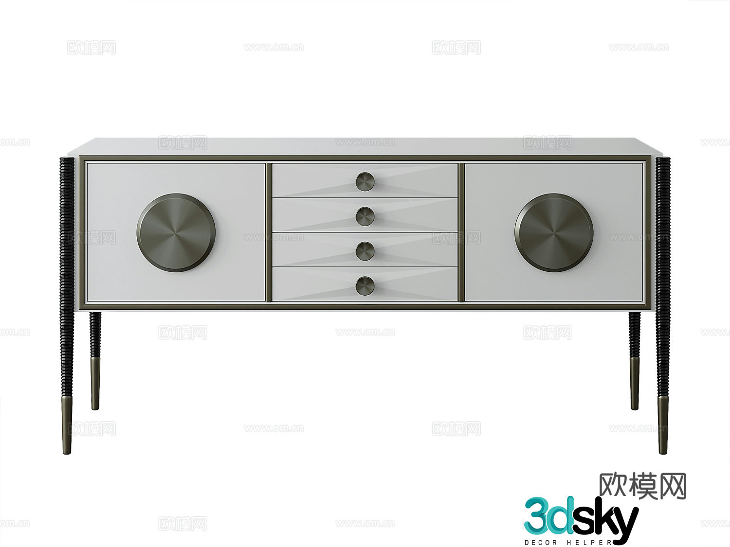 Modern entryway cabinet 3d model