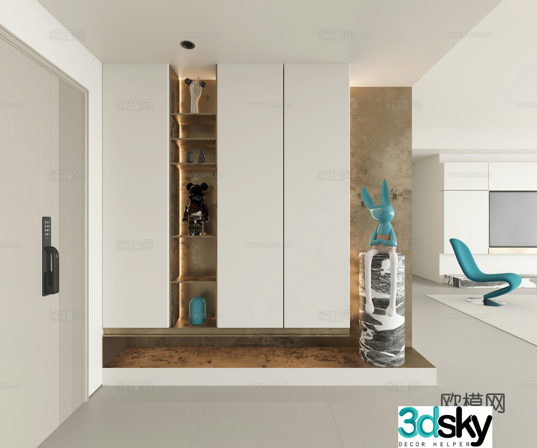 Modern entrance aisle 3D model