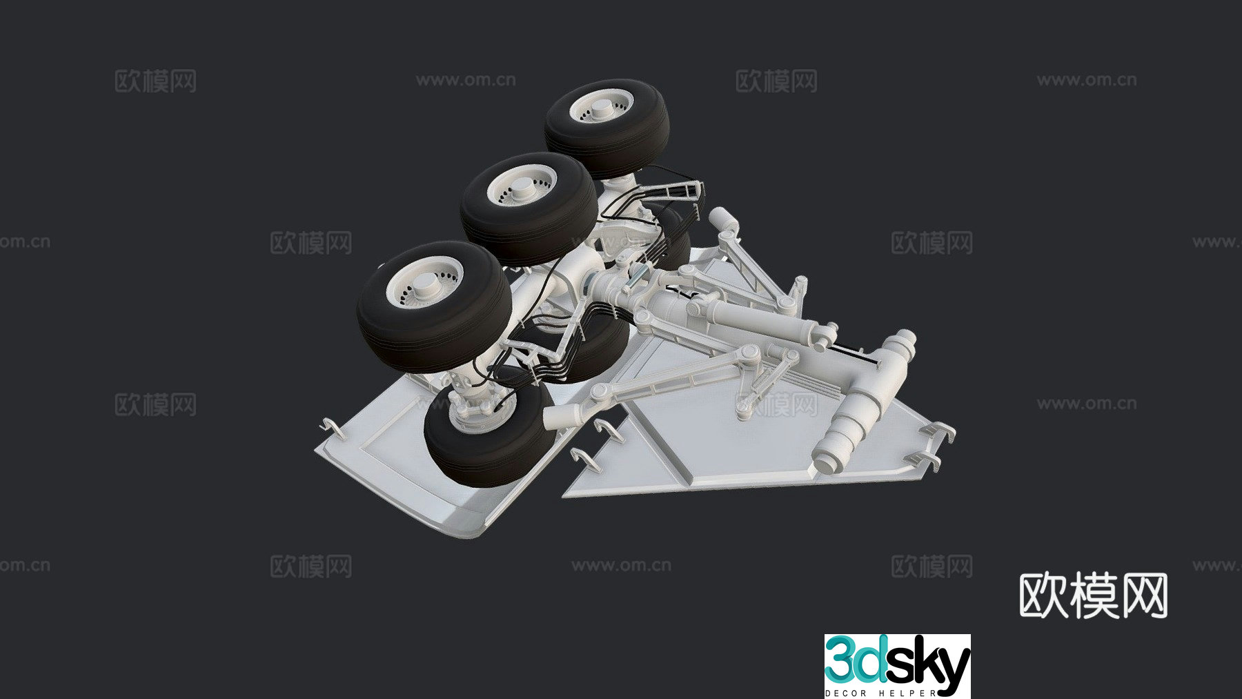 Boeing 777 main landing gear aircraft parts 3d model