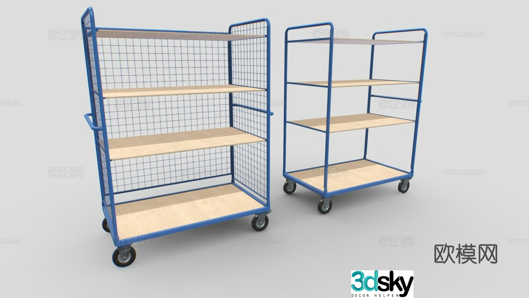 Warehouse trolley 3d model
