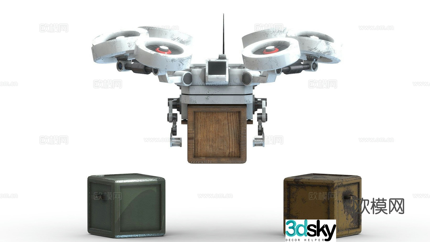 Cargo drone 3d model