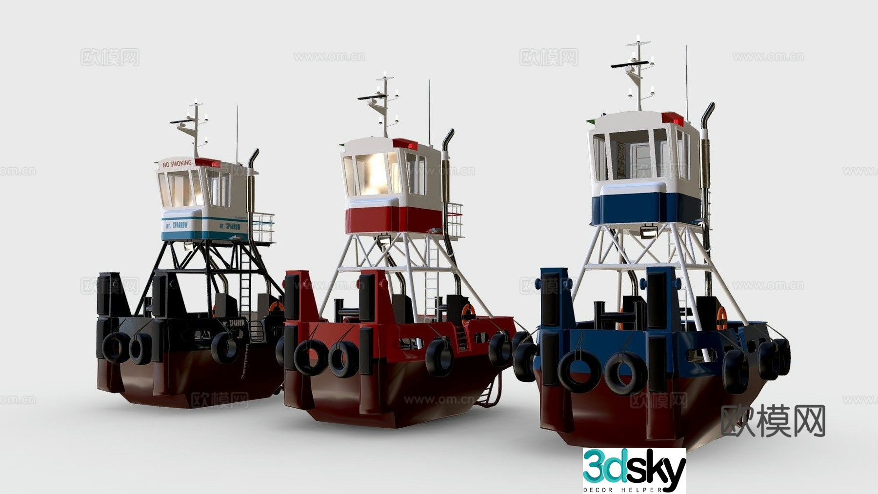 ship sailing ship 3d model