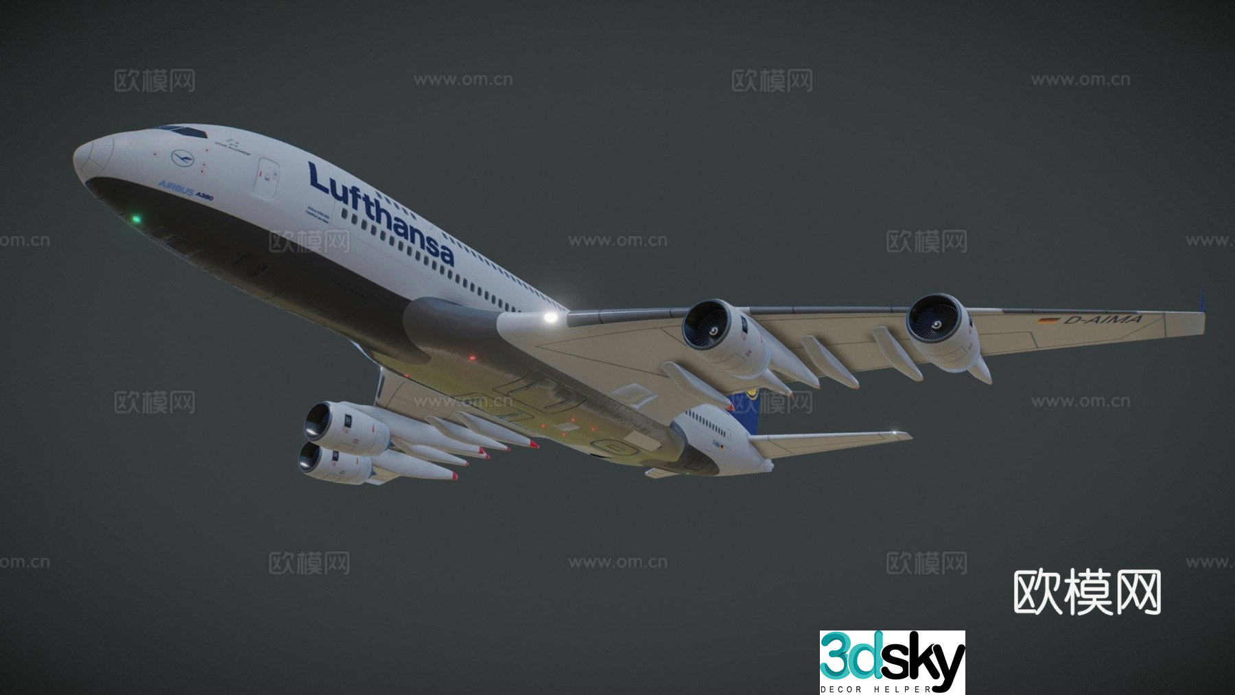 Airliner aircraft 3d model