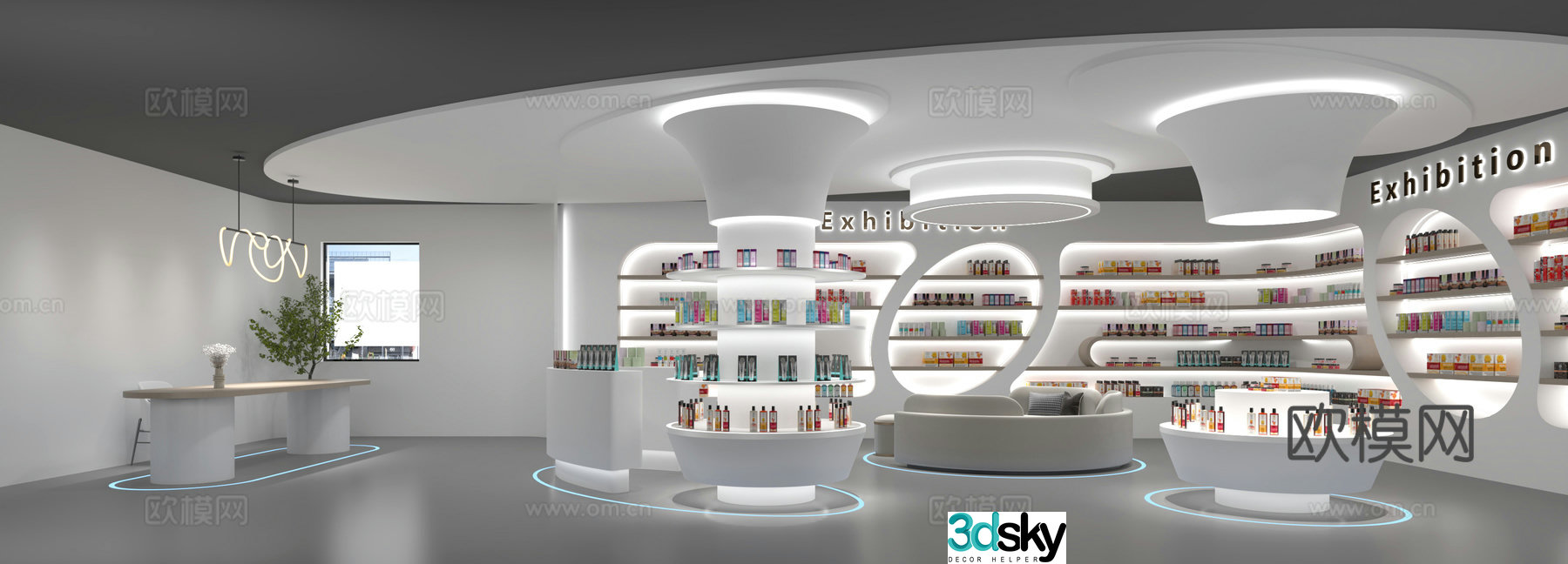 Cosmetics store beauty store 3d model