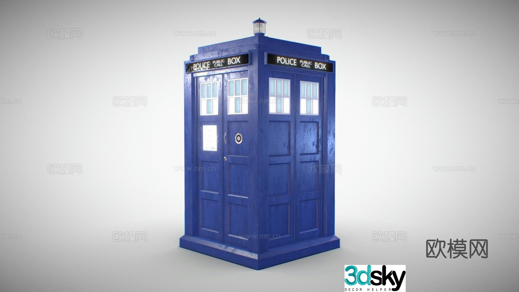 American phone booth 3d model