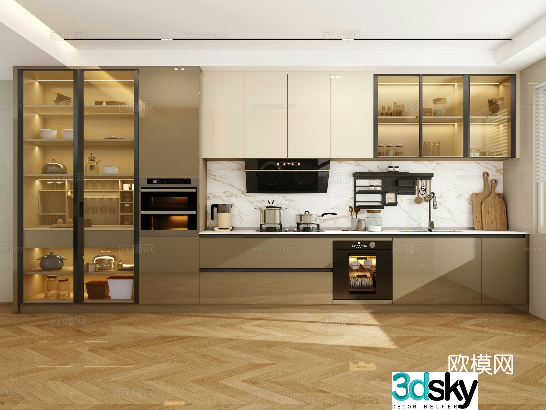 Modern kitchen 3d model