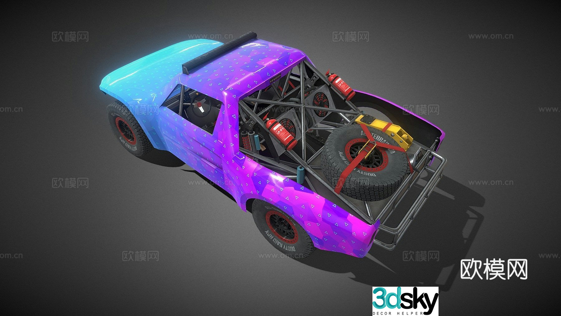 punk truck 3d model