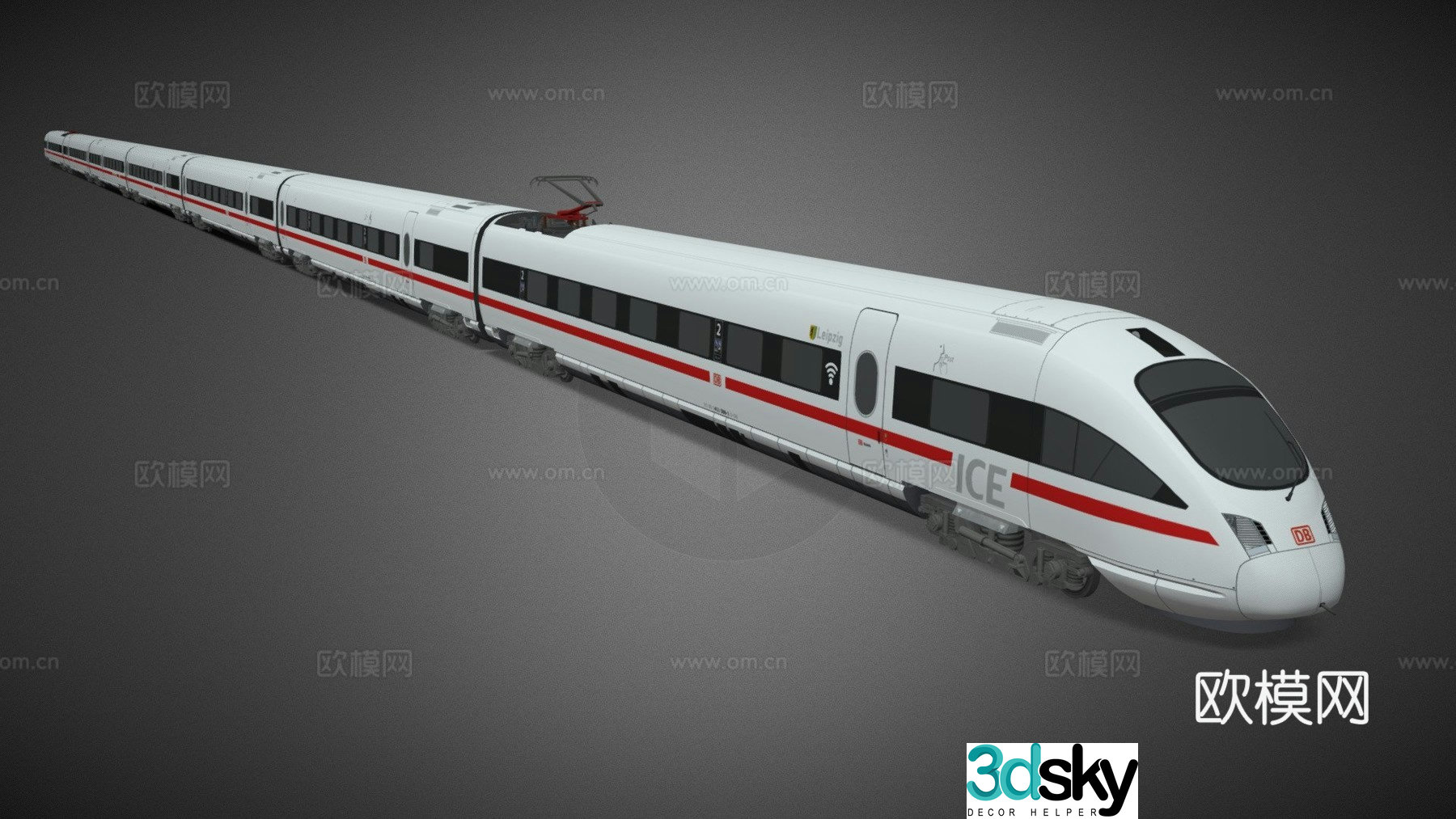high speed train urban rail 3d model