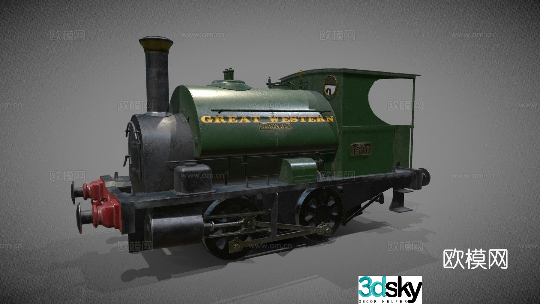 Diesel locomotive 3d model