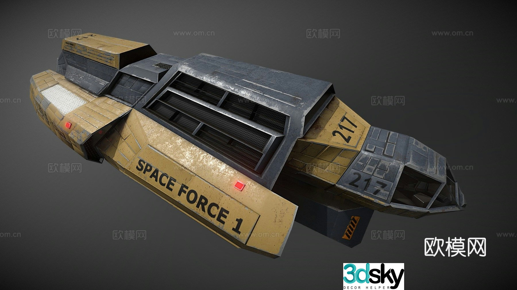 Transport spaceship 3d model
