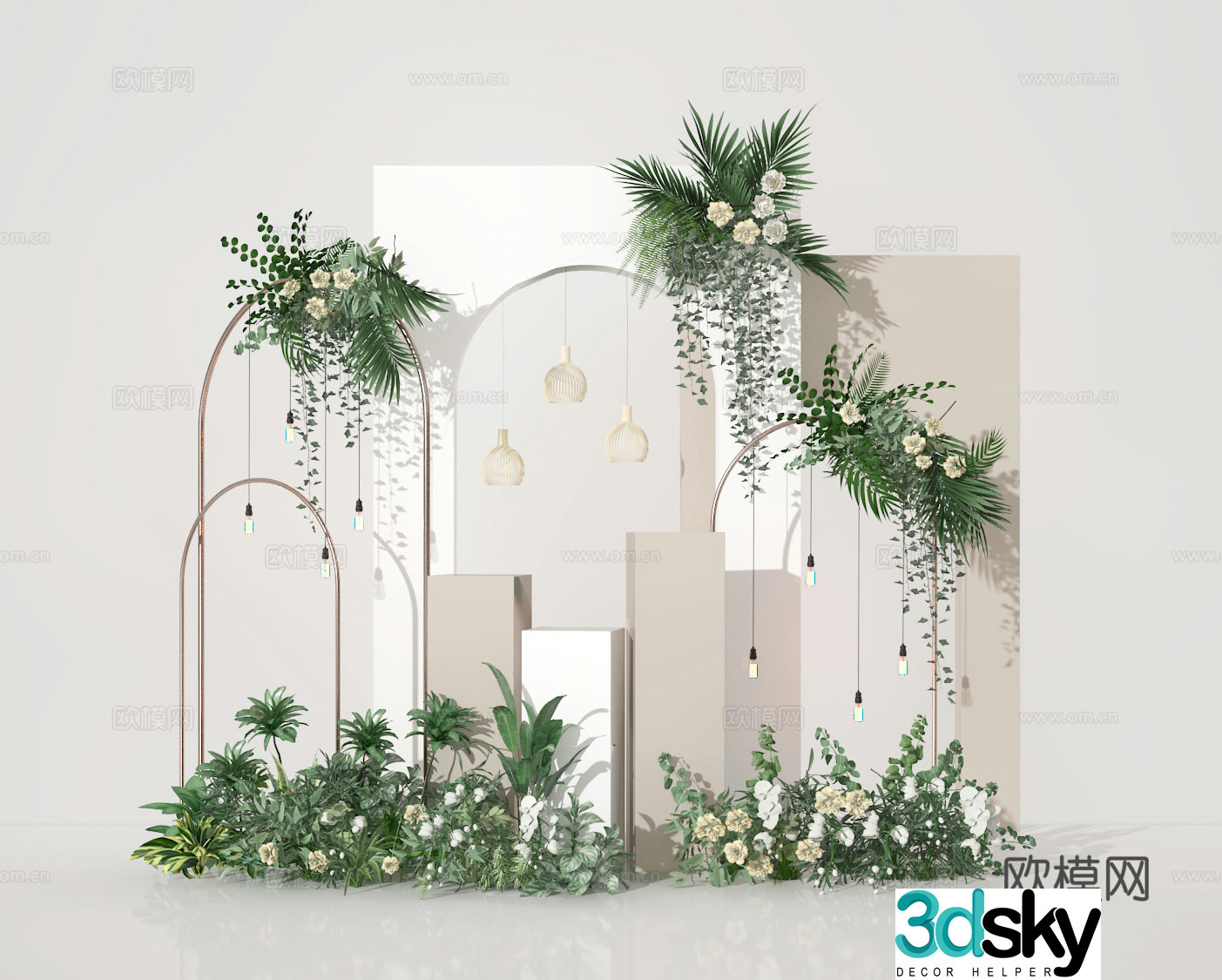 Plant pile beautiful 3D model