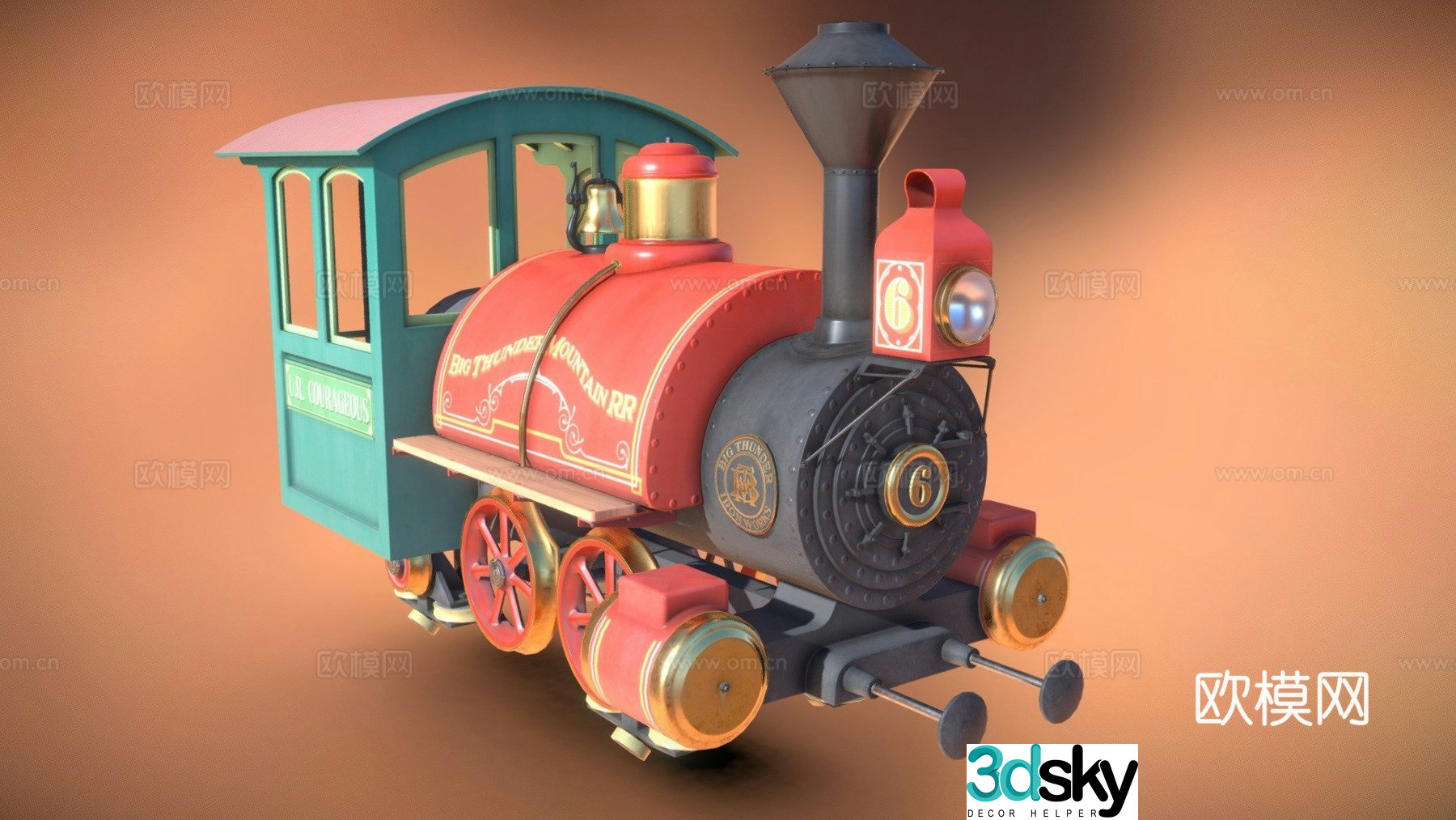 Big Thunder Mountain Railroad train 3d model